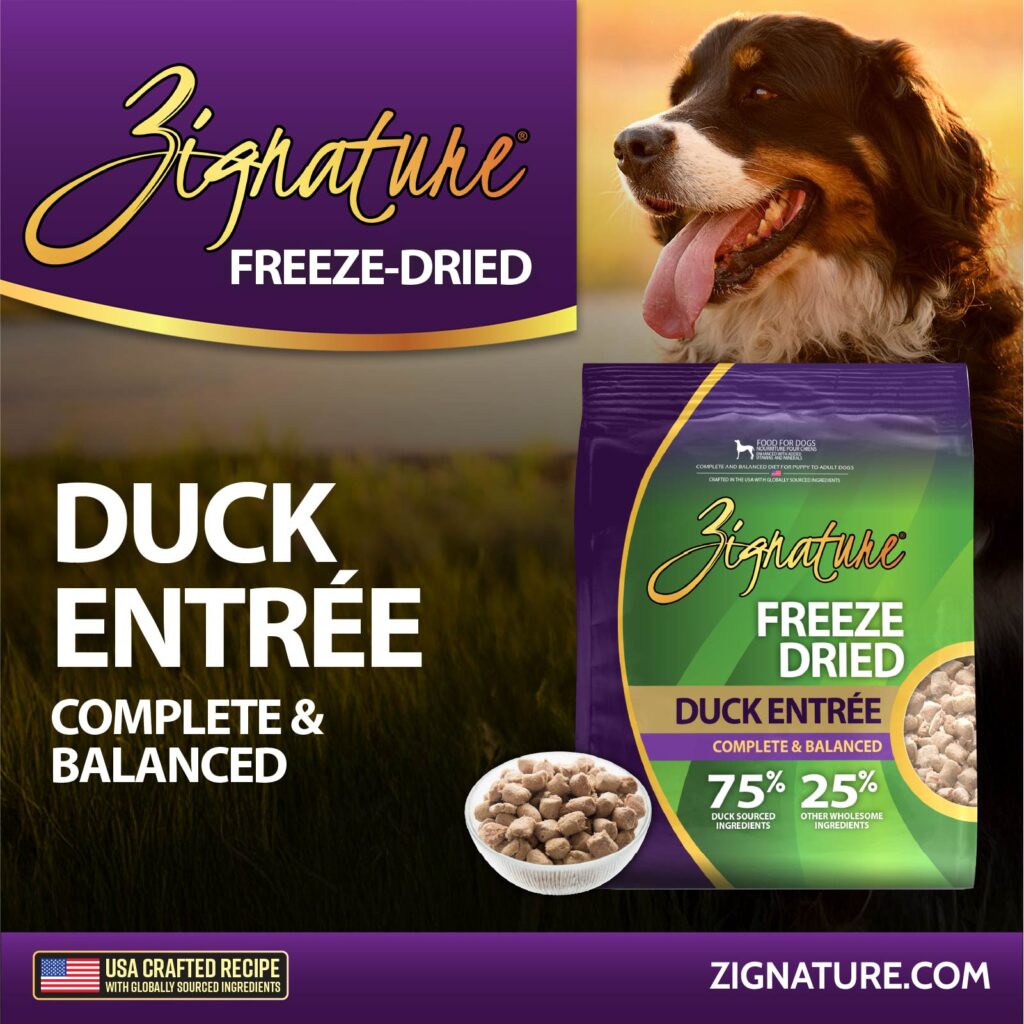 Zignature Original Duck Entree, Freeze-Dried Raw Dog Food
