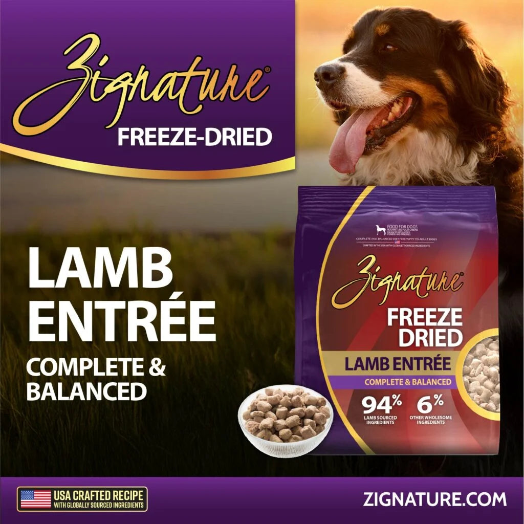 Zignature Original Lamb Entree, Freeze-Dried Raw Dog Food