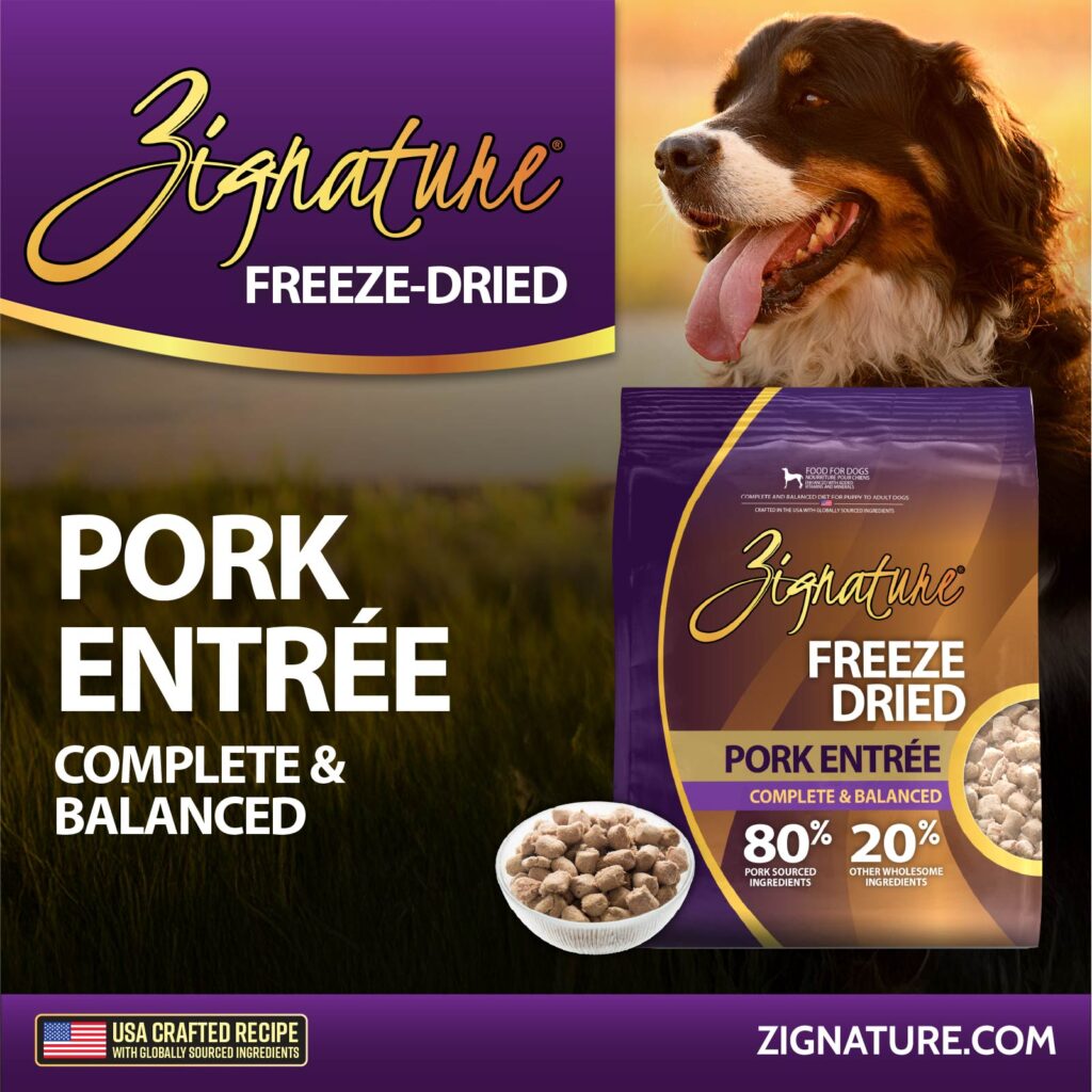 Zignature Original Pork Entree, Freeze-Dried Raw Dog Food