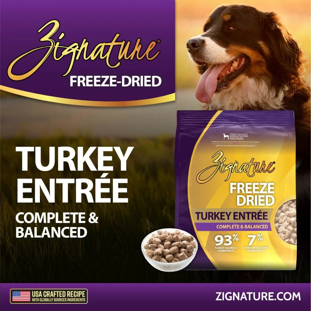 Zignature Original Turkey Entree, Freeze-Dried Raw Dog Food