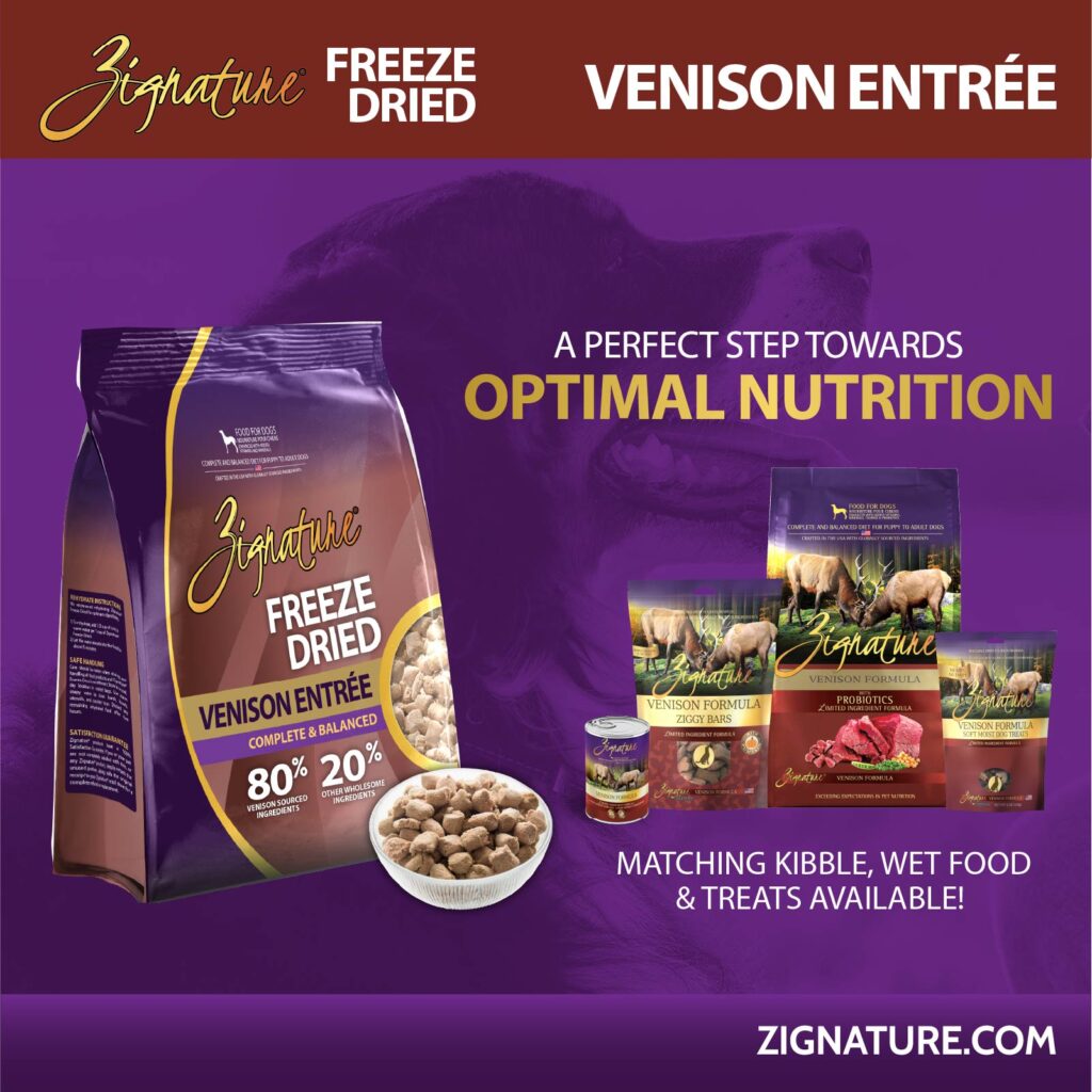 Zignature Original Venison Entree, Freeze-Dried Raw Dog Food