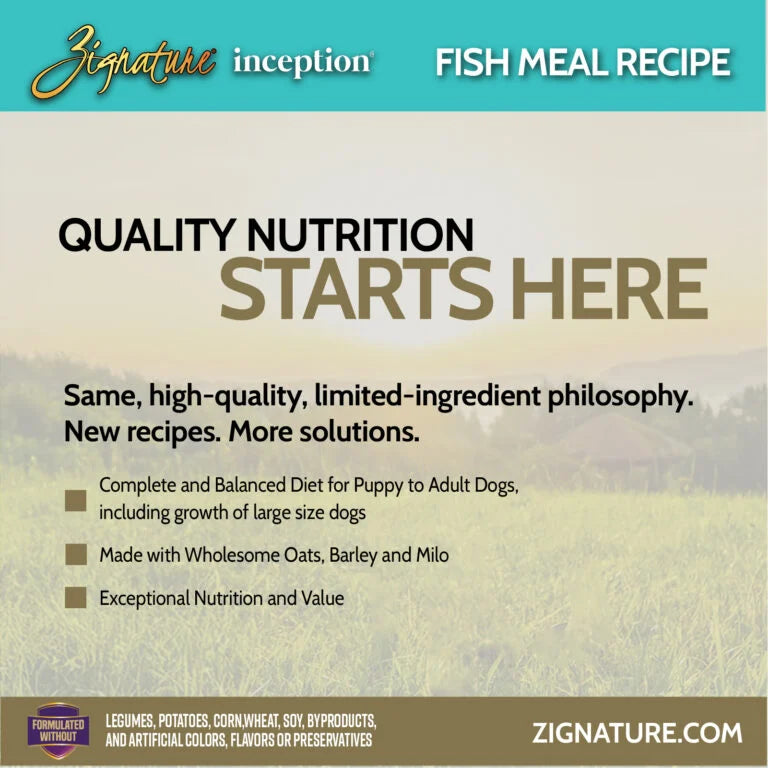Zignature Inception Adult Fish Recipe, Dry Dog Food