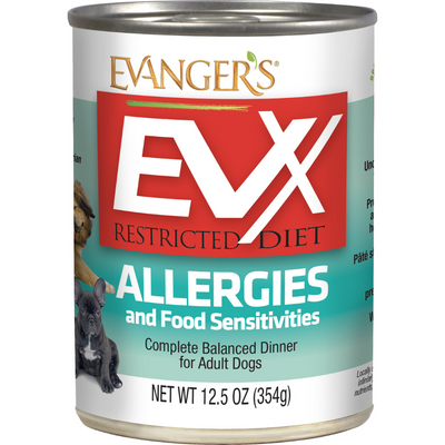 Evangers EVX Restricted Diet: Allergies And Food Sensitivities, Wet Dog Food, 13-oz Case Of 12