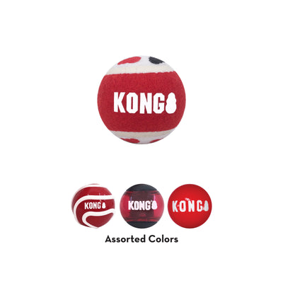 Kong Medium Signature Balls 4-Pack, Dog Toy