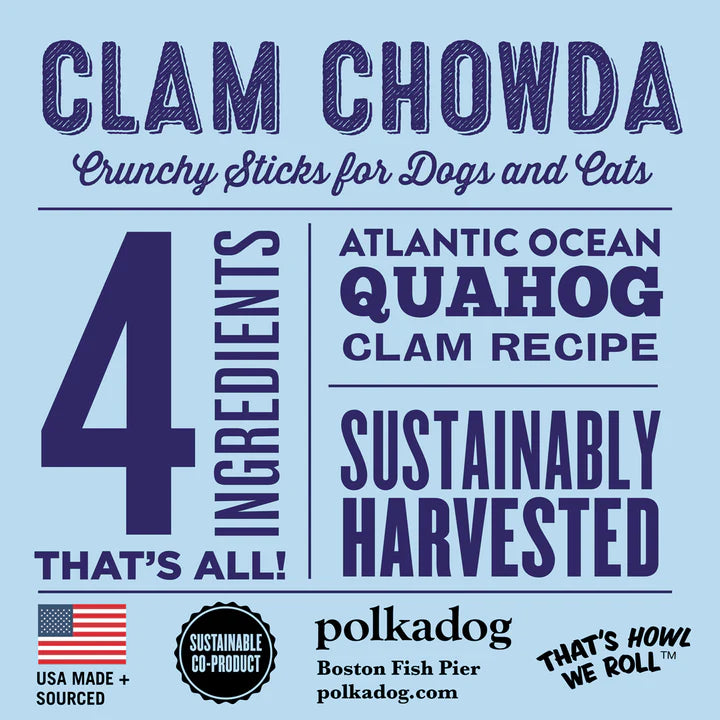 Polkadog Clam Chowda 5-oz, Dog & Cat Treat