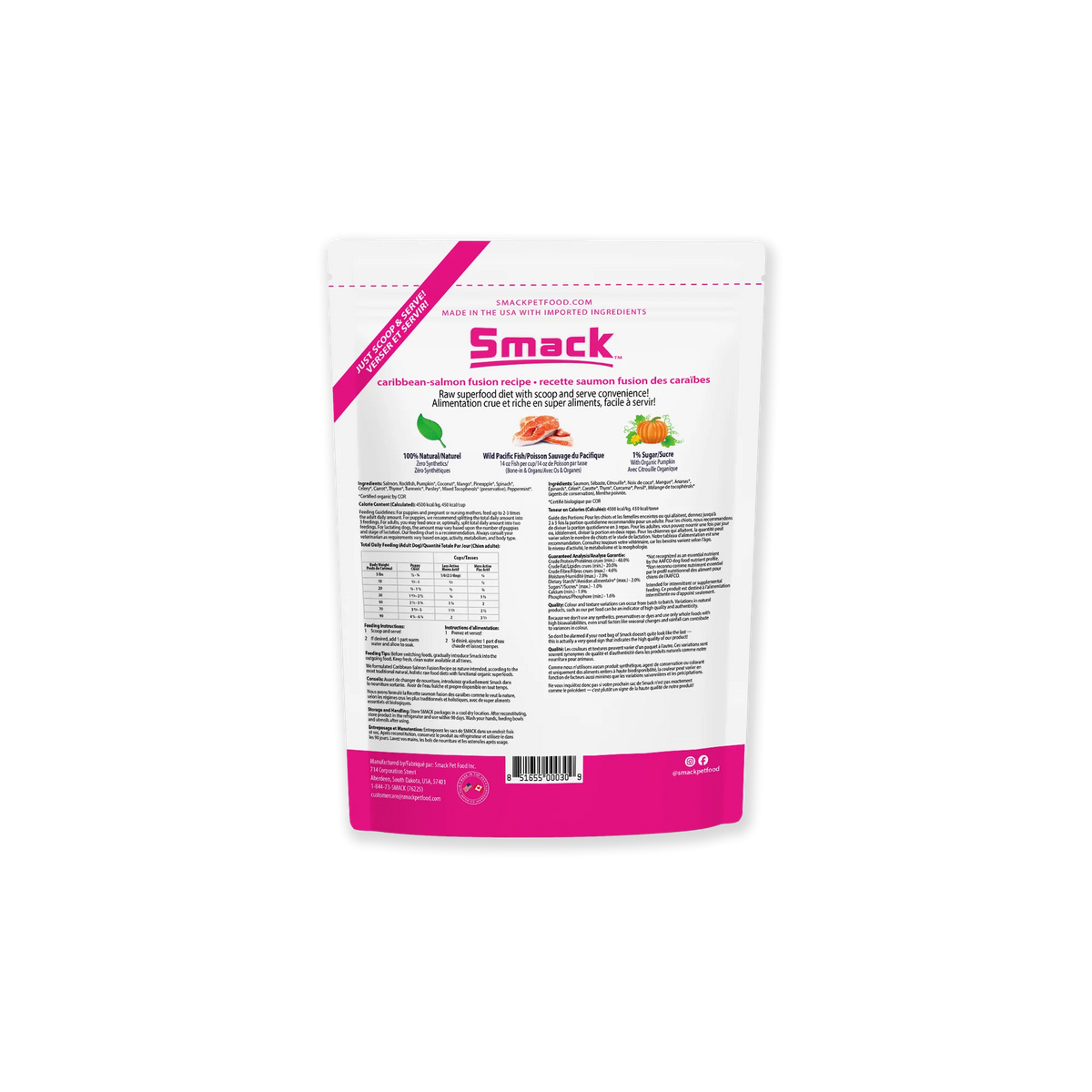 Smack Caribbean-Salmon Fusion, Dehydrated Dog Food