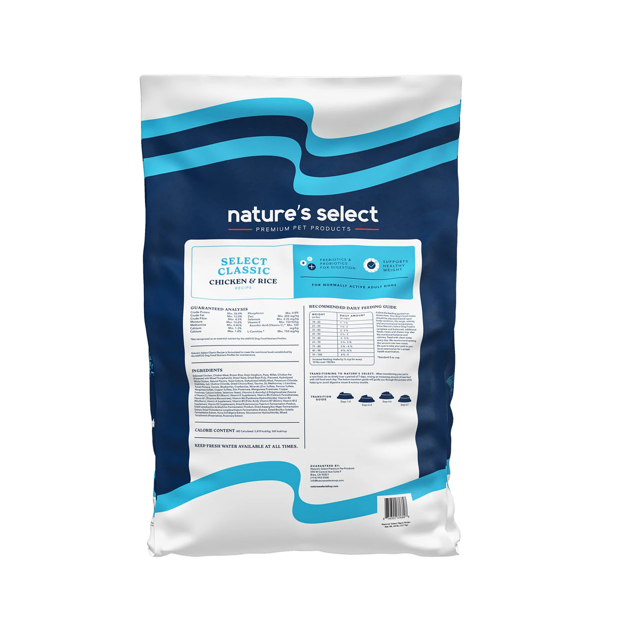 Nature's Select Classic Chicken & Rice Recipe, Dry Dog Food, 28-lb Bag