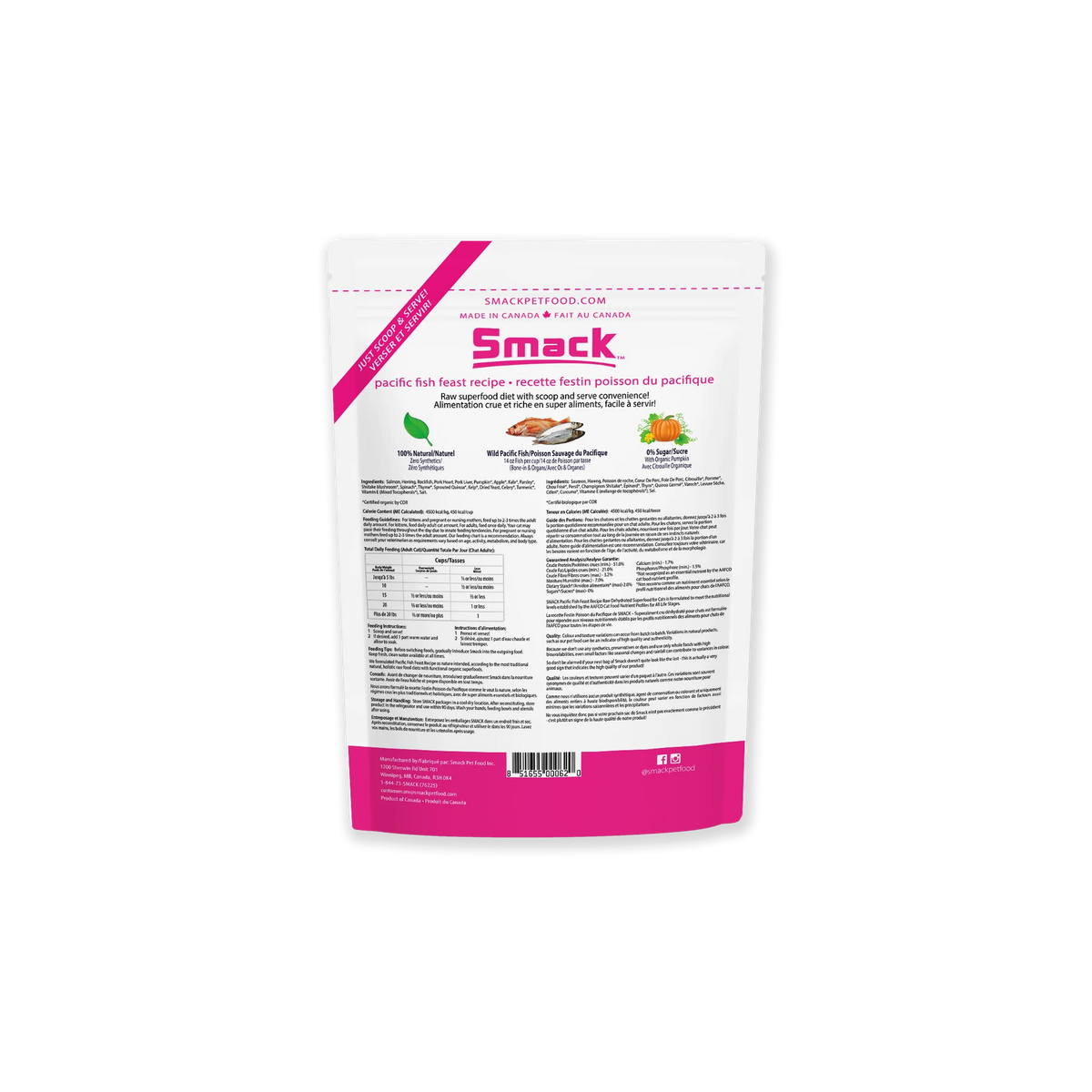 Smack Pacific Fish Feast, Dehydrated Cat Food, 7.4-oz Pouch