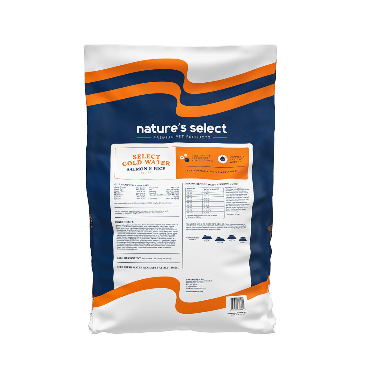 Nature's Select Cold Water Salmon & Rice Recipe, Dry Dog Food, 28-lb Bag
