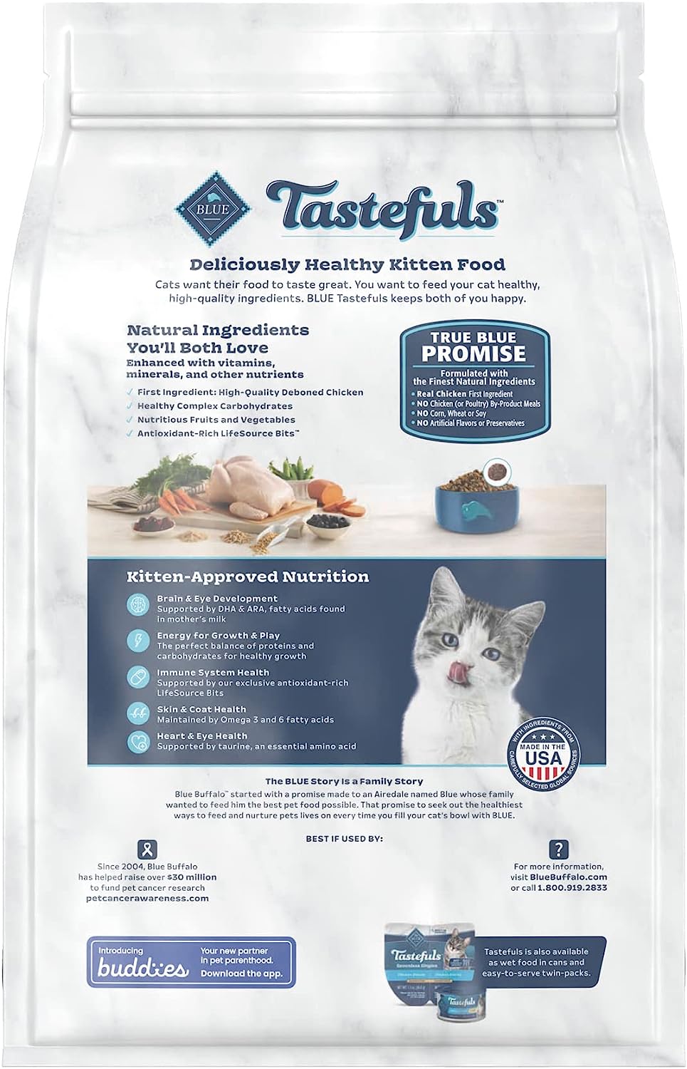 Blue Buffalo Tastefuls™ Kitten Chicken & Brown Rice Recipe, Dry Cat Food