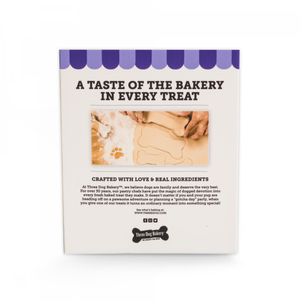 Three Dog Bakery Woofers® Grain-Free Peanut Butter & Banana Biscuits 13-oz, Dog Treat