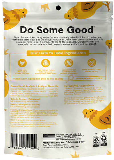 Open Farm Grain-Free Chicken Jerky Strips 5.6-oz, Dog Treat