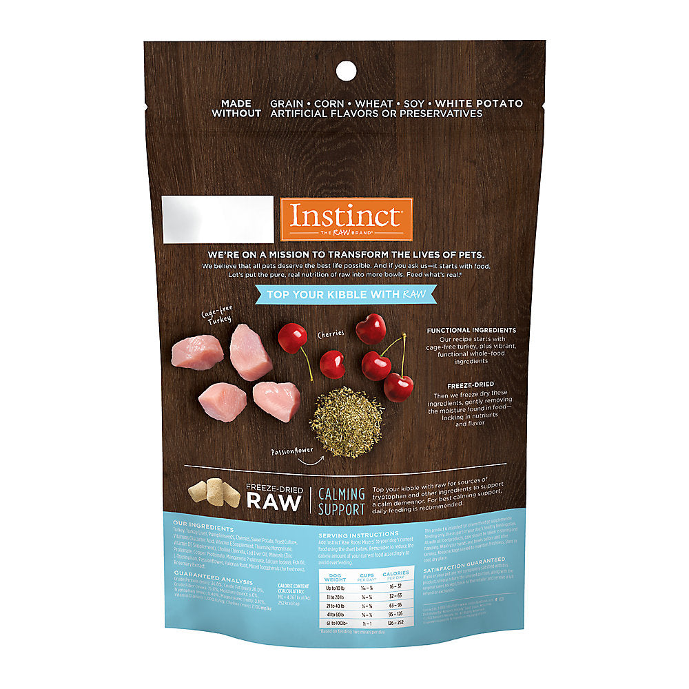 Instinct Raw Boost Mixers Healthy Calming Support Freeze Dried