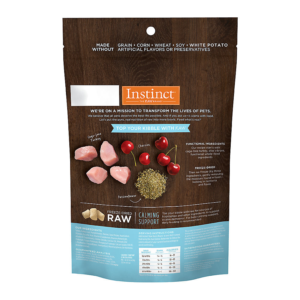 Instinct Raw Boost Mixers Healthy Calming Support Freeze-Dried 5.5-oz, Dog Food Topper