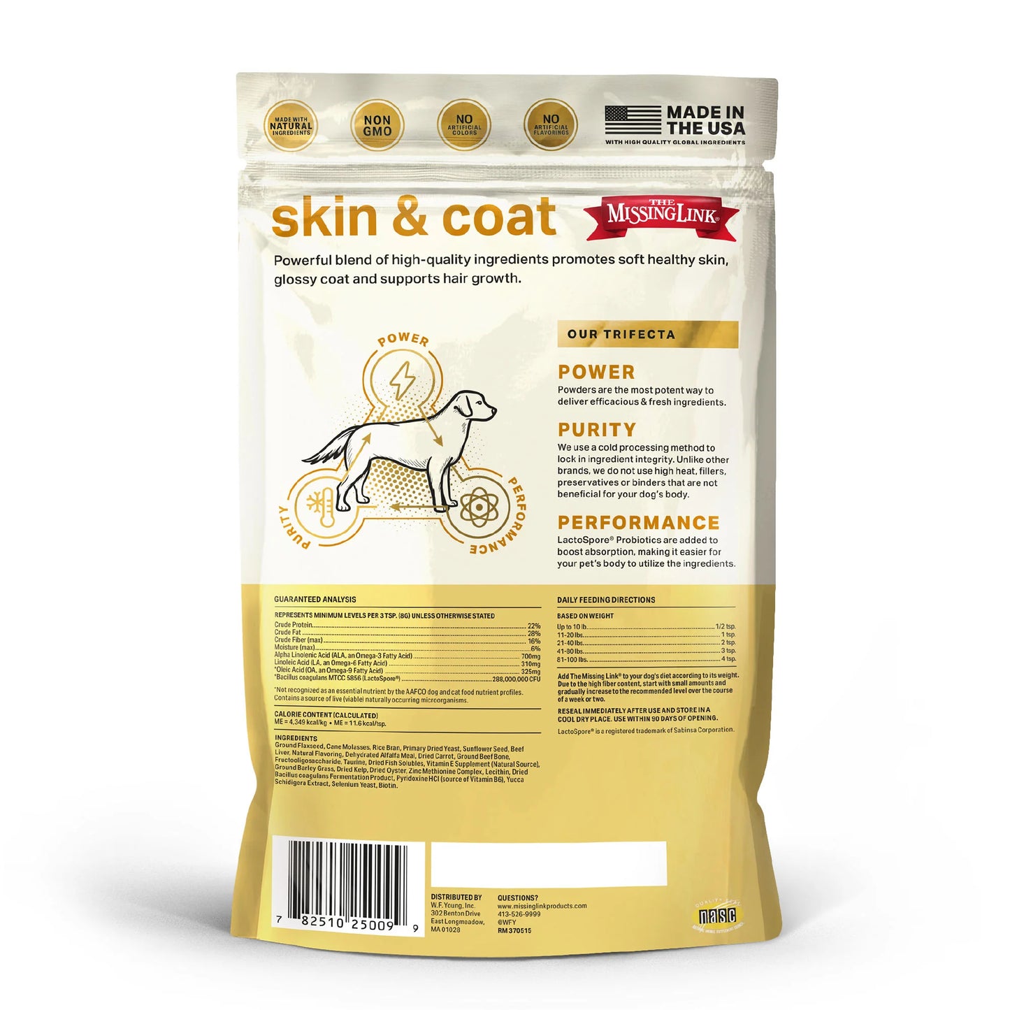 The Missing Link Skin & Coat Supplement For Dogs, 1-lb Bag