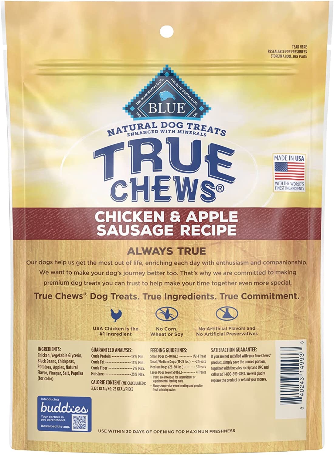 True chews chicken 2025 and apple sausage