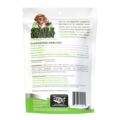 Ark Naturals Gentle Digest Soft Chews 120-Count, Dog Supplement
