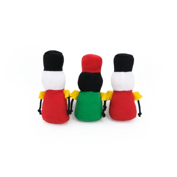 Zippy Paws Holiday Miniz 3-Pack Nutcrackers, Dog Toy