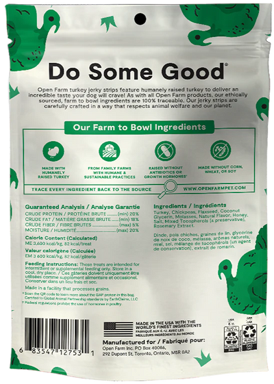 Open Farm Grain-Free Turkey Jerky Strips 5.6-oz, Dog Treat