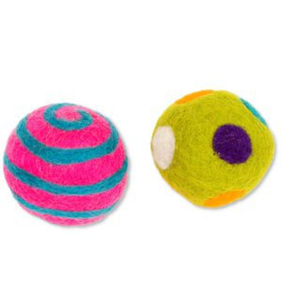 Karma Cat Wool Single Ball 1.5-Inch, Cat Toy, Assorted