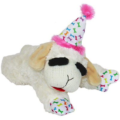 Multipet Lamb Chop Birthday 10.5-Inch, Dog Toy Asssorted