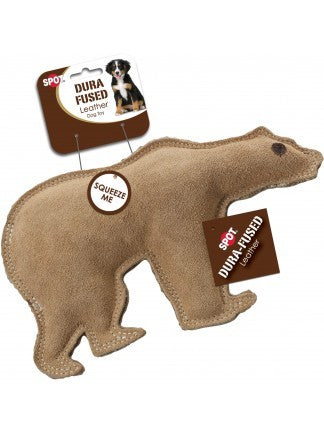 Spot Dura-Fused Large Leather Bear, Dog Toy
