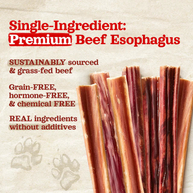 Natural Farm 6in Gullet Stick, Dog Chews, 10-Count