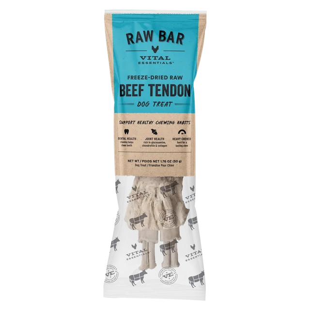 Vital Essentials Freeze-Dried Raw Beef Tendon, Dog Chews