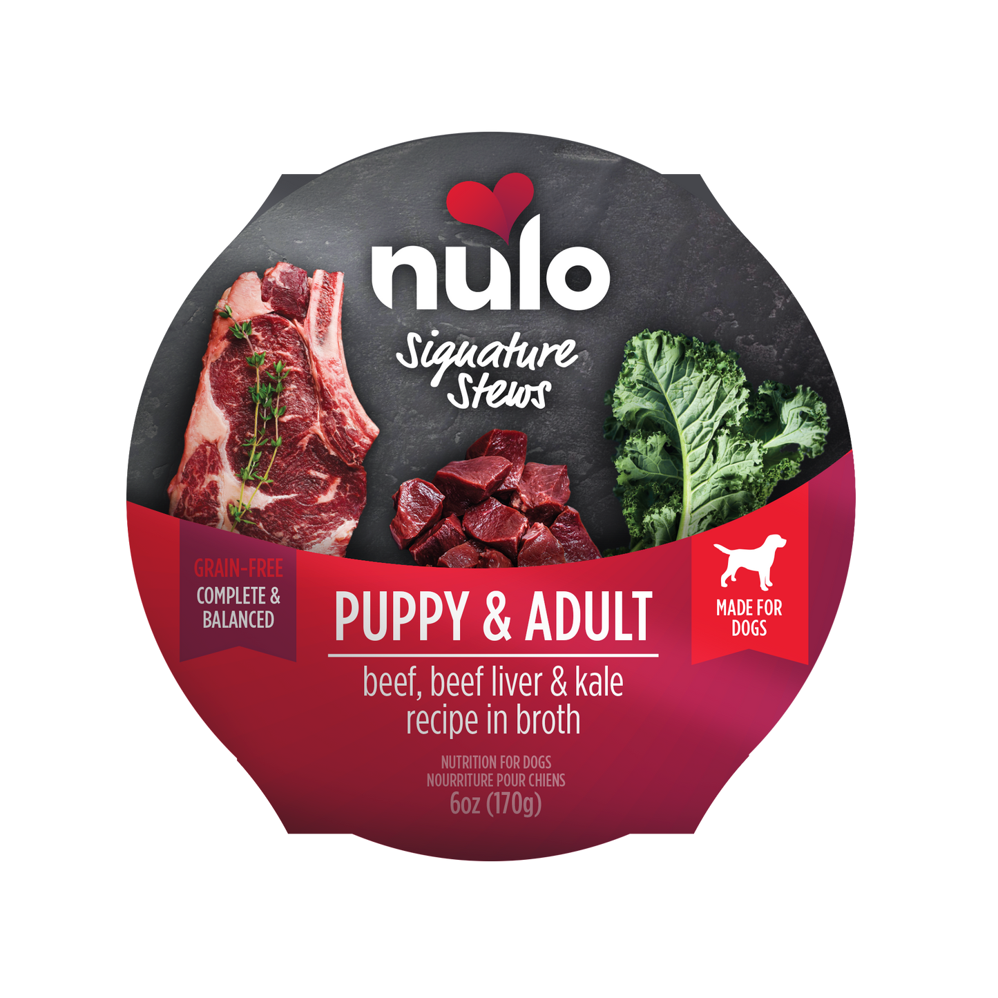 Nulo Signature Stews Grain-Free Beef, Beef Liver, & Kale In Broth Recipe 6-oz, Wet Dog Food
