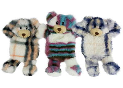 Multipet Mini Berman Bears 7-Inch, Assorted, Dog Toy