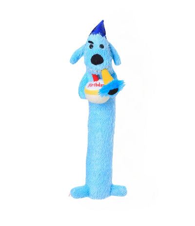 Multipet Blue Birthday Loofa 12-Inch, Dog Toy