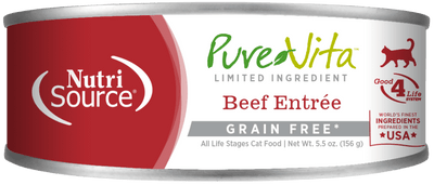 PureVita™ Beef Entrée Wet Cat Food, 5.5-oz Case of 12