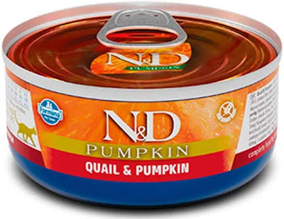 Farmina N&D Quail & Pumpkin Recipe, Wet Cat Food, 2.5-oz Case Of 24