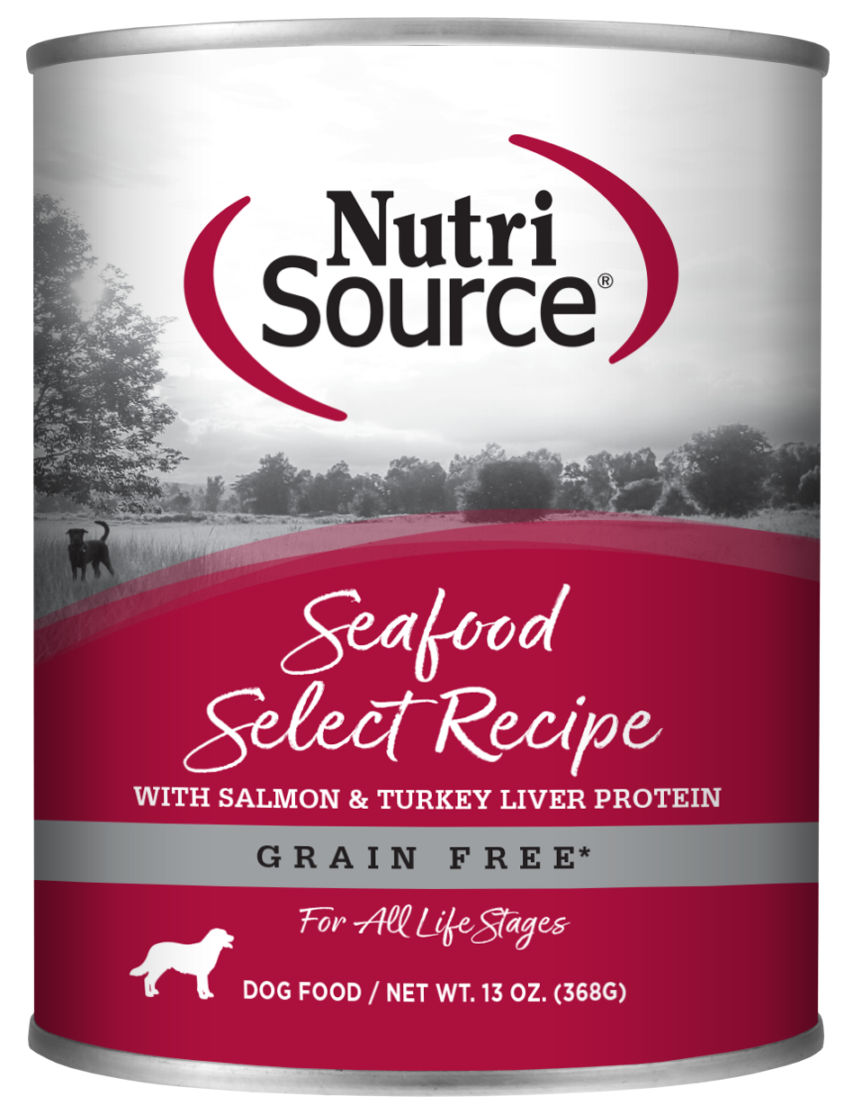 NutriSource® Seafood Formula Grain Free, Wet Dog Food, 13oz Case of 12