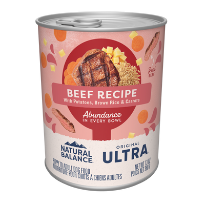 Natural Balance Original Ultra Beef Recipe Paté 13-oz, Wet Dog Food, Case Of 12