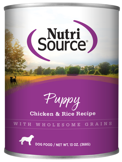 NutriSource® Puppy Chicken & Rice Formula, Wet Dog Food, 13-oz Case of 12