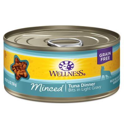 Wellness Minced Tuna Recipe,Wet Cat Food, 3-oz Case Of 24