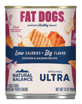 Natural Balance Fat Dogs Chicken & Salmon Recipe in Broth 13-oz, Wet Dog Food, Case Of 12