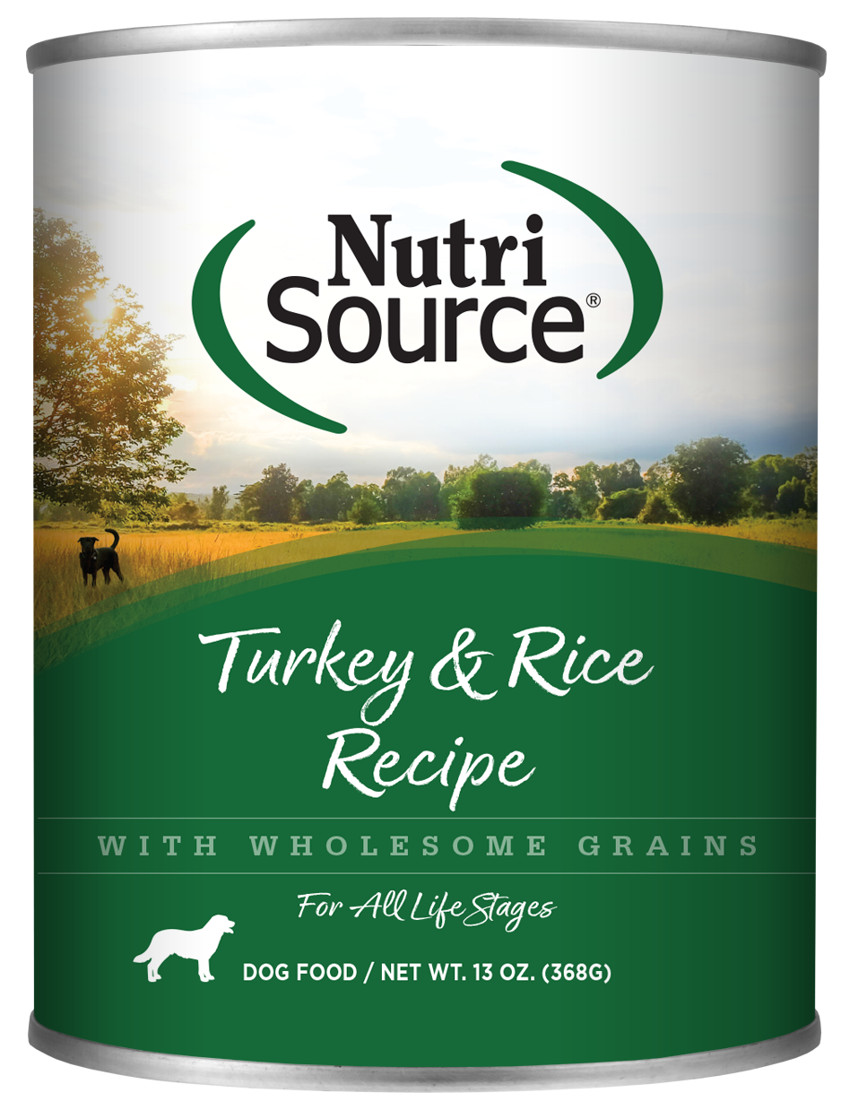 NutriSource® Turkey & Rice Recipe, Wet Dog Food, 13-oz Case of 12