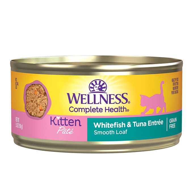 Wellness  Complete Health™ Pâté Kitten Whitefish & Tuna Recipe, Wet Cat Food, Case Of 24
