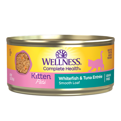 Wellness  Complete Health™ Pâté Kitten Whitefish & Tuna Recipe, Wet Cat Food, Case Of 24
