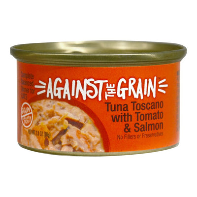 Against the Grain Tuna Toscano With Tomato & Salmon, Wet Cat Food, 2.8-oz Case Of 24