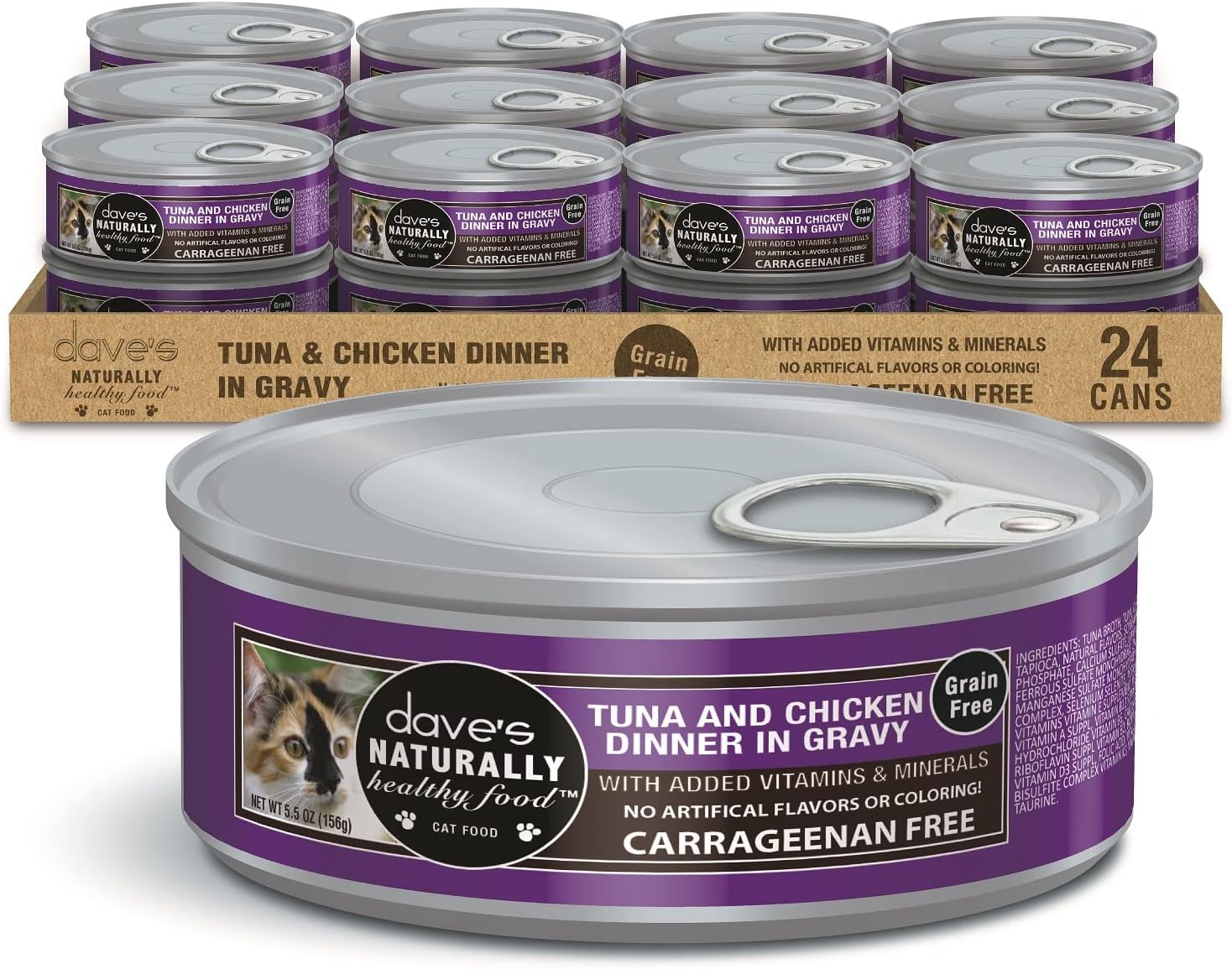 Dave's Pet Food Naturally Healthy Grain-Free Tuna Chicken Dinner