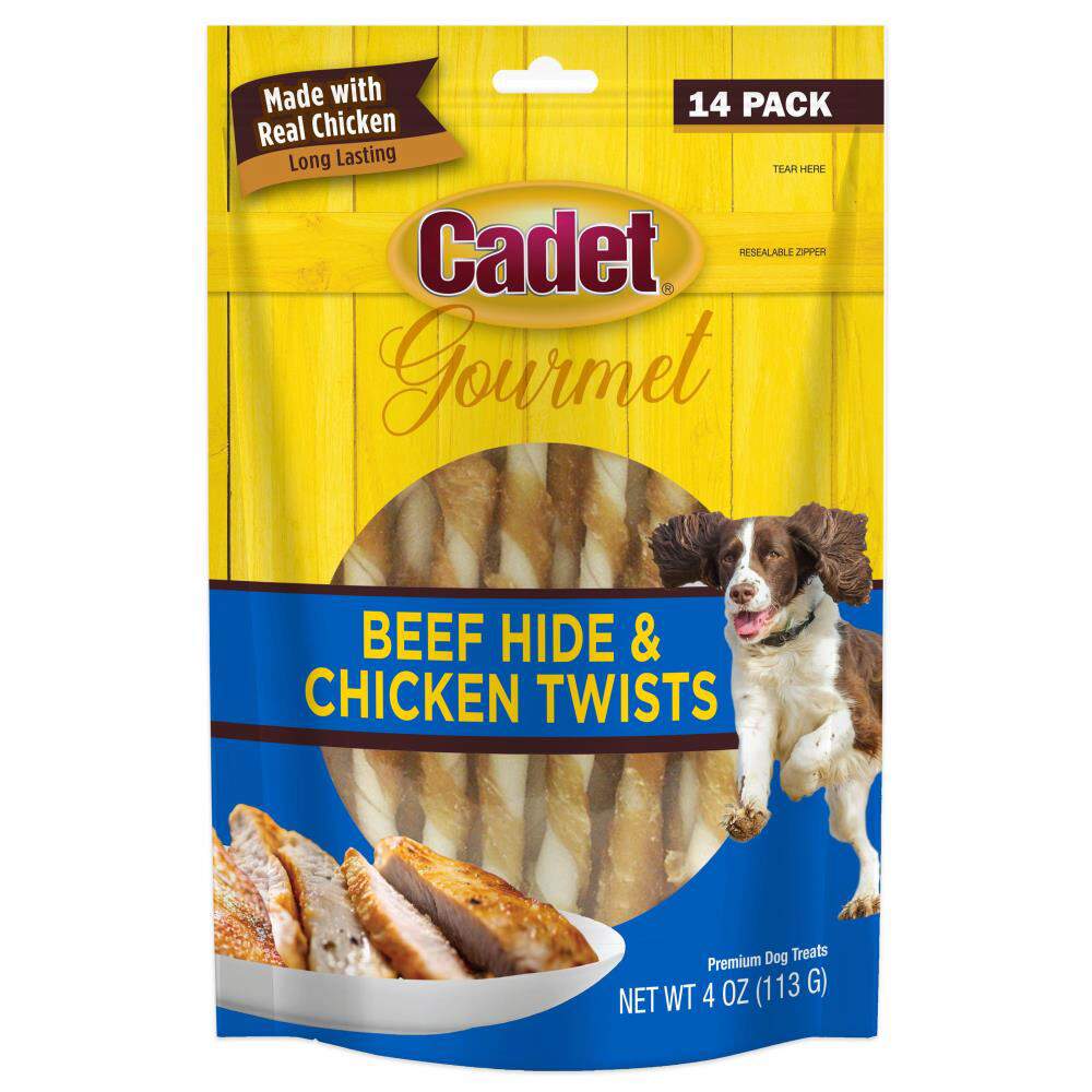 Cadet Gourmet Beef Hide And Chicken Twists Dog Chews, 50 Count