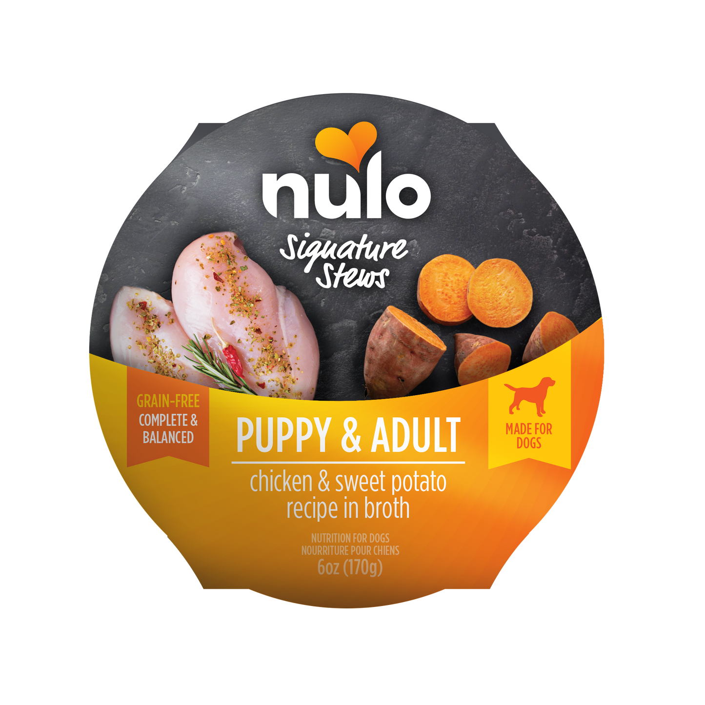 Nulo Signature Stews Grain-Free Chicken & Sweet Potato In Broth Recipe 6-oz, Wet Dog Food