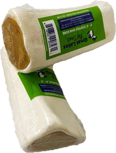 Great Lakes Pet Treats Chicken Stuffed Shin Bone, Dog Chew