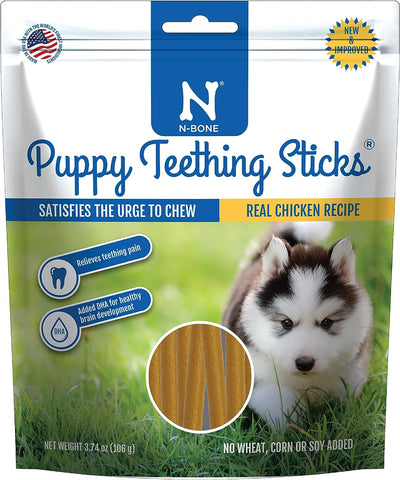 N-Bone Puppy Teething Sticks Chicken 3.74-oz, Dog Treat