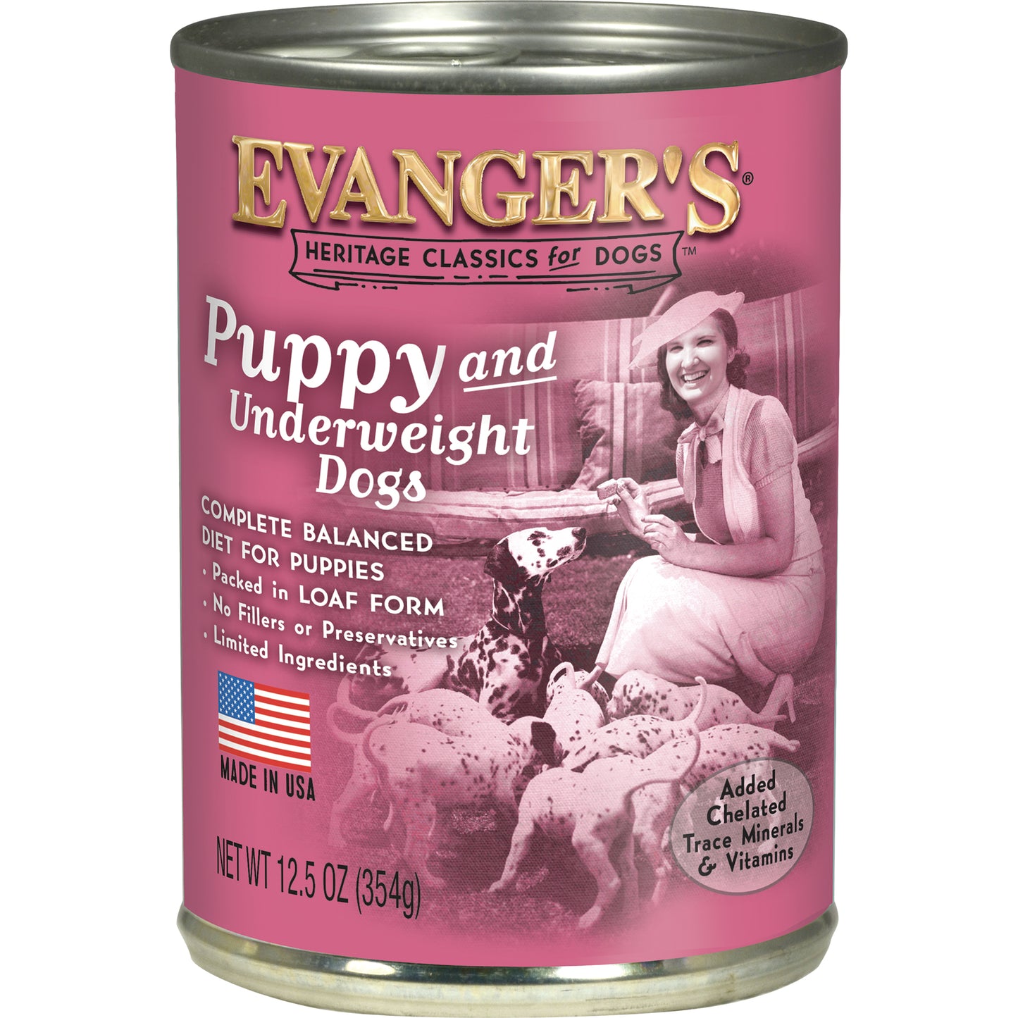 Evanger's Heritage Classic Puppy In Loaf Form Wet Dog Food, 12.5-oz Case Of 12