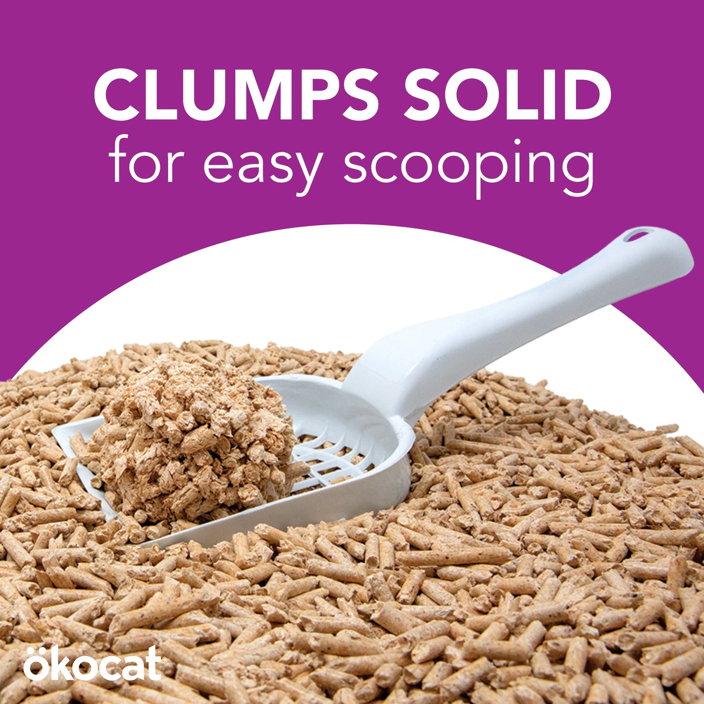 Okocat® Less Mess Clumping Low-Tracking, Mini-Pellets Wood 14-lb, Cat Litter