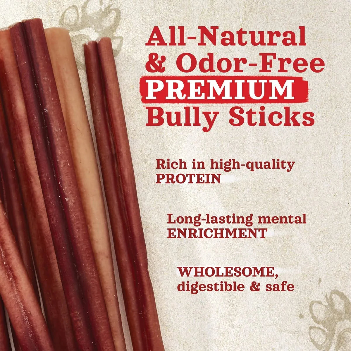 Natural Farm 6in Odor Free Bully Stick, Dog Chews, 15-Count